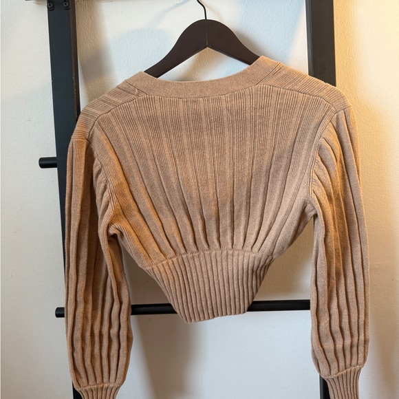 Wilfred Camel Ribbed Cardigan - Picture 6 of 8